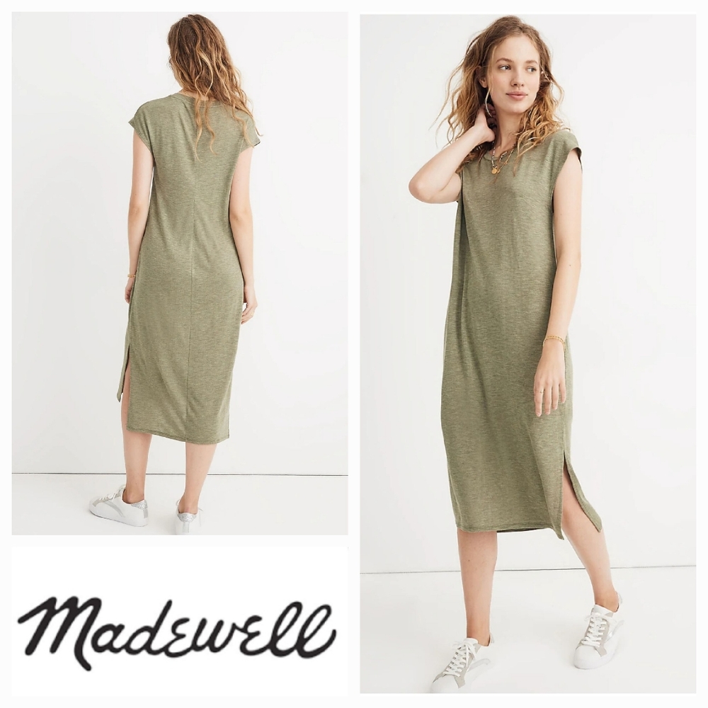 MADEWELL L Muscle Midi Dress Size Large